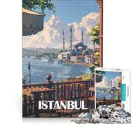 Puzzle da 1000 pezzi per ragazzi con poster di viaggio di Istanbul, gioco impossibile, allena la mente e la mano, regalo di compleanno, regalo 50x75cm