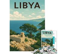Puzzle da 1000 pezzi per ragazzi con poster di viaggio sulla Libia e paesaggi gioco divertente e stimolante regalo per compleanni per tutta la famiglia (dimensioni 38x52cm)