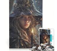 Puzzle da 1000 pezzi per ragazzi, con protagonista una maga incantata, ideale per giochi in famiglia, divertenti e spiritosi, perfetto anche come decorazione da scrivania 38x52cm