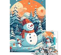 Puzzle da 1000 pezzi per ragazzi con pupazzo di neve tema invernale e natalizio Attività divertenti da fare in casa decorazione perfetta giochi rilassanti per ragazzi dai 14 anni in su 50x75cm