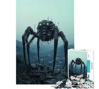 Puzzle da 1000 pezzi per ragazzi con ragno meccanico nel villaggio Aiuta a sviluppare la mente Gioco educativo per tutta la famiglia adatto a partire dai 14 anni Dimensioni: 50x75cm