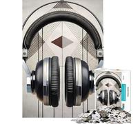 Puzzle da 1000 pezzi per ragazzi con ritmo retrò e musica stimolante per il cervello Divertimento per tutta la famiglia Adatto a partire dai 14 anni (38x26cm)