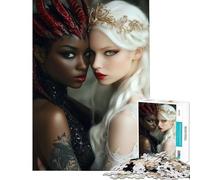 Puzzle da 1000 pezzi per ragazzi con ritratti di angeli e demoni una sfida impegnativa da completare decorazione perfetta giocattolo antistress per ragazzi dai 14 anni in su (38x26cm)