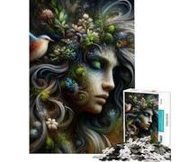 Puzzle da 1000 pezzi per ragazzi con ritratto della foresta delle fate gioco pratico per adulti taglio di precisione attività divertenti da fare a casa (dimensioni 38x26cm)