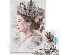 Puzzle da 1000 pezzi per ragazzi con ritratto della regina Elisabetta II ideale per rilassarsi divertirsi a casa compleanno e Natale 38x26cm