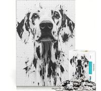 Puzzle da 1000 pezzi per ragazzi con ritratto di dalmata, gioco educativo, divertente antistress, regalo di Natale o compleanno 50x75cm
