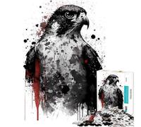 Puzzle da 1000 pezzi per ragazzi con ritratto di falco pellegrino giocattolo educativo per l'apprendimento e il miglioramento della memoria regalo di compleanno (dimensioni 50x75cm)