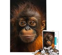 Puzzle da 1000 pezzi per ragazzi con ritratto di orango sfida di intelligenza e creatività gioco avvincente e rilassante decorazione da parete regalo perfetto (dimensioni 75x50cm)