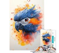 Puzzle da 1000 pezzi per ragazzi con ritratto di pappagallo ad acquerello ideale per compleanni Natale e divertimento in famiglia Gioco impossibile per ragazzi dai 14 anni in su 38x52cm