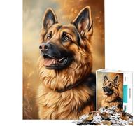 Puzzle da 1000 pezzi per ragazzi con ritratto di pastore tedesco Giocattolo avvincente per coltivare la pazienza rilassante per allenare la velocità manuale e come realizzare un ottimo regalo
