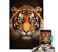 Puzzle da 1000 pezzi per ragazzi con ritratto di tigre dallo sguardo intenso Puzzle per adulti gioco pratico taglio di precisione divertente attività da fare a casa (dimensioni 50x75cm)