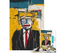 Puzzle da 1000 pezzi per ragazzi con ritratto di Trump in stile street art perfetto per compleanno e Natale Decorazione ideale Gioco impossibile per ragazzi dai 14 anni in su (50x75cm)