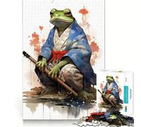 Puzzle da 1000 pezzi per ragazzi con rospo guerriero e rana samurai,stimolante per la mente,ad incastro perfetto,senza spazi vuoti,ideale per attività di gruppo rilassanti in casa (38x52cm)
