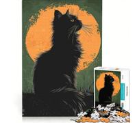 Puzzle da 1000 pezzi per ragazzi con sagoma di Maine Coon gioco divertente allena la mente e la manualità migliora l'amore tra le coppie 50x75cm