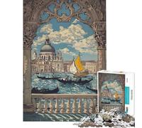 Puzzle da 1000 pezzi per ragazzi con scena di gondola a Venezia Aiuta ad allenare la mente Gioco impegnativo ma rilassante adatto a partire dai 14 anni (38x26cm)