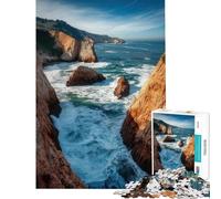 Puzzle da 1000 pezzi per ragazzi con scogliere oceaniche e onde Puzzle per adulti rompicapo per la mente migliora la memoria e offre una sfida stimolante da completare (dimensioni 50x75cm)