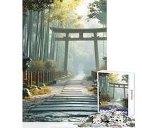 Puzzle da 1000 pezzi per ragazzi con sentiero in giardino giapponese gioco rilassante per migliorare la memoria decorazione da parete compleanno e Natale (38x26cm)