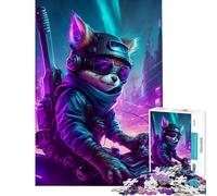Puzzle da 1000 pezzi per ragazzi con simpatici scoiattoli in stile cyberpunk difficile e stimolante per divertimento in famiglia Gioco divertente per ragazzi dai 14 anni in su 50x75cm