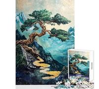 Puzzle da 1000 pezzi per ragazzi con soggetto: albero bonsai paesaggio montano gioco divertente ideale per le vacanze a casa per passare il tempo decorazione murale compleanno