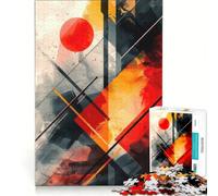 Puzzle da 1000 pezzi per ragazzi, con soggetto astratto geometrico, giocattolo educativo, ideale per il divertimento in famiglia e perfetto come decorazione da scrivania 38x26cm