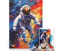 Puzzle da 1000 pezzi per ragazzi, con soggetto astronauta, gioco educativo, corsa a tempo, collezione d'artista, belle arti 38x52cm