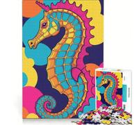 Puzzle da 1000 pezzi per ragazzi, con soggetto cavalluccio marino, antistress, ideale per il divertimento in famiglia e come regalo per amici e parenti 38x26cm