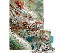 Puzzle da 1000 pezzi per ragazzi con soggetto drago e pittura ideale per adulti antistress perfetto per l'interazione genitore-figlio regalo di compleanno o regalo 38x52cm