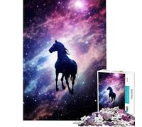 Puzzle da 1000 pezzi per ragazzi con soggetto equestre giocattolo educativo per l'apprendimento e il miglioramento della memoria regalo di compleanno (dimensioni 38x26cm)