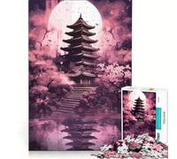 Puzzle da 1000 pezzi per ragazzi, con soggetto fiori di ciliegio giapponesi, ideale per il relax e l'antistress, perfetto come regalo di compleanno o di Natale 50x75cm