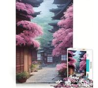 Puzzle da 1000 pezzi per ragazzi, con soggetto fiori di ciliegio giapponesi, ideale per il relax e l'antistress, perfetto come regalo di compleanno o di Natale 50x75cm