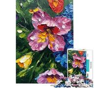 Puzzle da 1000 pezzi per ragazzi con soggetto floreale e pittura ad olio ideale per il fai da te perfetto per le vacanze a casa o per passare il tempo insieme un'ottima opportunità di interazione