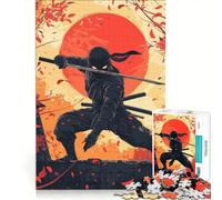 Puzzle da 1000 pezzi per ragazzi con soggetto guerriero ninja decorazione da parete regalo di compleanno ideale per rafforzare il legame di coppia 50x75cm