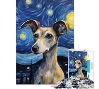 Puzzle da 1000 pezzi per ragazzi con soggetto levriero italiano Giocattolo educativo e interattivo per tutta la famiglia Idee regalo (dimensioni 50x75cm)