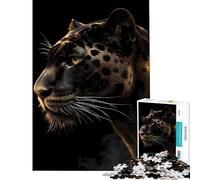 Puzzle da 1000 pezzi per ragazzi con soggetto Pantera Nera Animali e Ritratto Gioco Rilassante Gioco Educativo Sfida Giocattolo Regalo di Compleanno Analisi e Logica (Dimensioni 38x52cm)