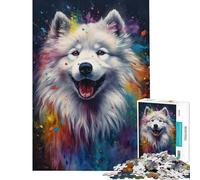 Puzzle da 1000 pezzi per ragazzi con soggetto Samoiedo giocattolo educativo per l'apprendimento e il miglioramento della memoria ideale come regalo di compleanno (dimensioni 50x75cm)