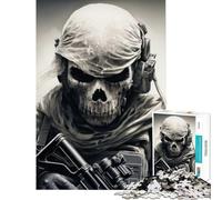 Puzzle da 1000 pezzi per ragazzi con soldato fantasma e scheletro ideale per attività divertenti da fare in casa e in famiglia Giochi adatti a partire dai 14 anni (38x26cm)