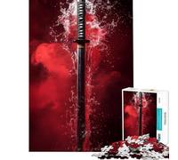 Puzzle da 1000 pezzi per ragazzi con spada da samurai nell'acqua gioco educativo e stimolante gioco pratico e divertente (dimensioni 50x75cm)