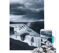 Puzzle da 1000 pezzi per ragazzi con spettacolare cascata sotto un cielo tempestoso Un gioco avvincente per sviluppare la pazienza Divertimento assicurato per tutta la famiglia Un'ottima idea regalo