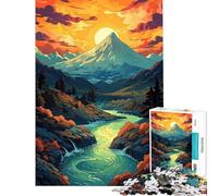 Puzzle da 1000 pezzi per ragazzi con splendido paesaggio giapponese Attività divertenti da fare in casa Decorazione perfetta Giocattolo antistress Adatto a partire dai 14 anni (50x75cm)