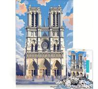 Puzzle da 1000 pezzi per ragazzi con splendido poster di Notre Dame, gioco impossibile, decorazione per la casa, collezione d'artista, belle arti 38x26cm