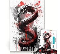 Puzzle da 1000 pezzi per ragazzi,con stampa a inchiostro Black Mamba,taglio preciso,gioco per allenare la mente,momento di relax,divertimento per il compleanno 50x75cm