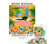 Puzzle da 1000 pezzi per ragazzi con stampa artistica "Cane che fa il bagno" di Henri Matisse Una sfida impegnativa che migliora la memoria Giocattolo fai-da-te per ragazzi dai 14 anni in su (50x75cm)