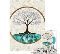 Puzzle da 1000 pezzi per ragazzi con stampa artistica dell'Albero della Vita Puzzle per adulti giochi rilassanti attività divertenti per migliorare la memoria e da fare a casa (dimensioni 38x52cm)