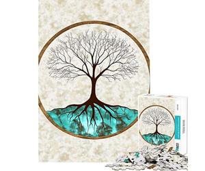 Puzzle da 1000 pezzi per ragazzi con stampa artistica dell'Albero della Vita Puzzle per adulti giochi rilassanti attività divertenti per migliorare la memoria e da fare a casa (dimensioni 38x52cm)