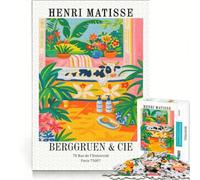 Puzzle da 1000 pezzi per ragazzi con stampa artistica di Henri Matisse raffigurante una mucca nella vasca da bagno gioco educativo attività divertenti da fare in casa per rafforzare l'amore