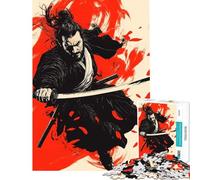 Puzzle da 1000 pezzi per ragazzi con stampa artistica di un guerriero samurai ideale per compleanni e Natale Divertente e umoristico gioco educativo per ragazzi dai 14 anni in su 50x75cm