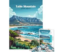 Puzzle da 1000 pezzi per ragazzi con Table Mountain e Sudafrica Divertimento a casa gioco per tutta la famiglia che migliora la memoria adatto a partire dai 14 anni 38x26cm