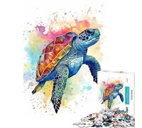 Puzzle da 1000 pezzi per ragazzi con tartaruga marina e testuggine gioco rompicapo giocattolo intellettuale ottimo regalo divertente e spiritoso (dimensioni 75x50cm)