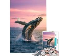 Puzzle da 1000 pezzi per ragazzi con tema balena canzone della serenità attività impegnative e stimolanti per tutta la famiglia decorazione per la casa giocattolo per ragazzi dai 14 anni in su 50x75cm