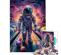 Puzzle da 1000 pezzi per ragazzi con tema bowling astronauti e pianeti Divertimento a casa decorazioni artistiche per la casa giochi per famiglie adatto a persone dai 14 anni in su (38x26cm)